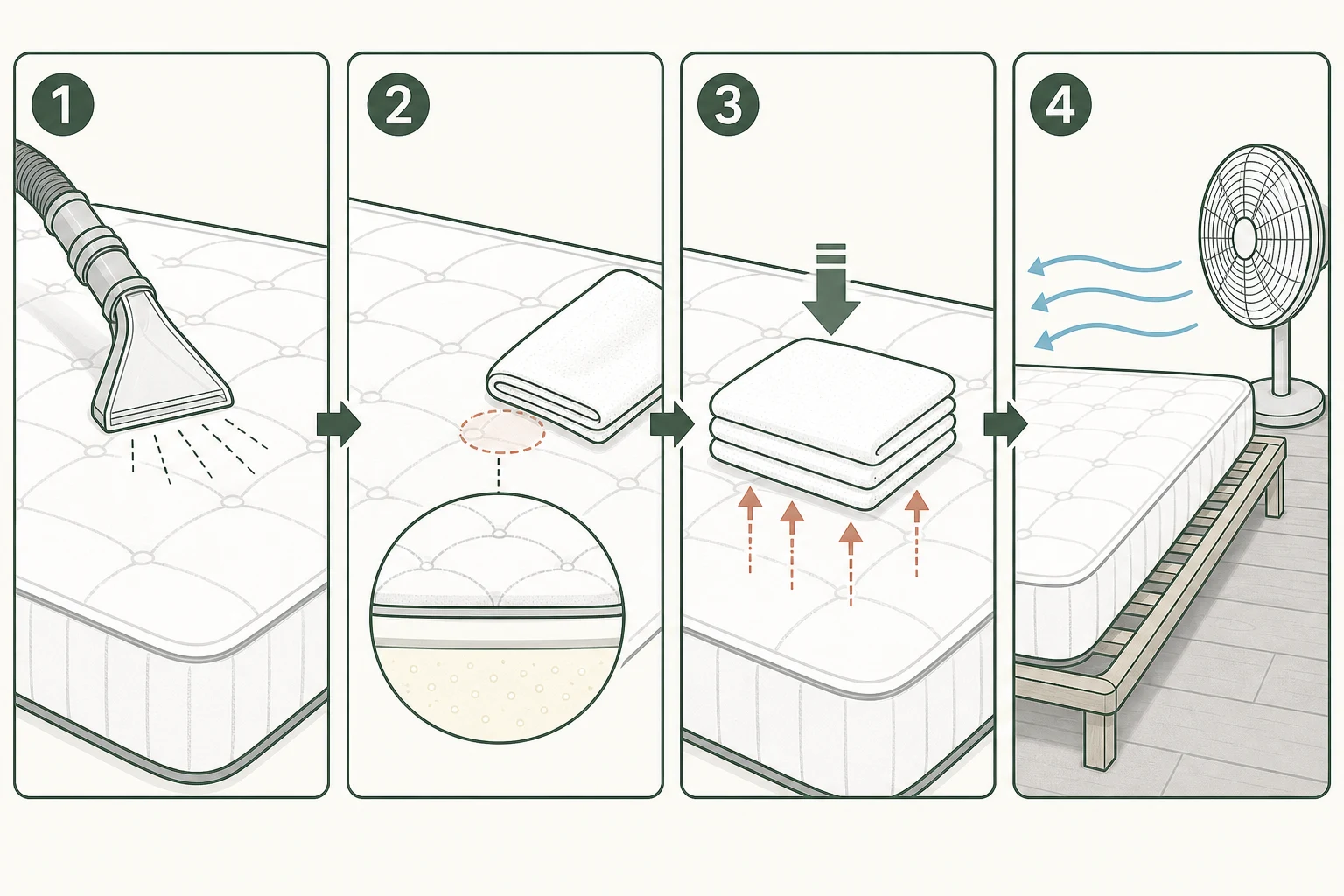 How to Clean a Mattress Without Soaking It: Sweat, Odors, and Small Stains