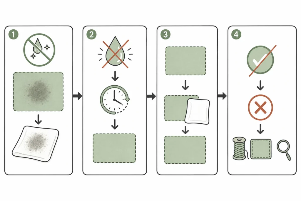Simple diagram explaining What the dry result means.